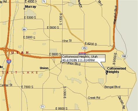 Cottonwood Heights, Utah Map 1