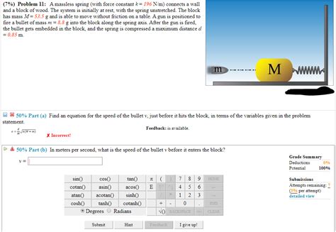 Solved 7 Problem 11 A Massless Spring With Force Chegg