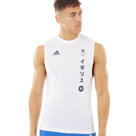 Buy Adidas Mens Team Gb Cotton Tank Top White