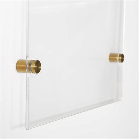 18×24 Wall Mount Clear Acrylic Sign Holder And Frame Brushed Gold