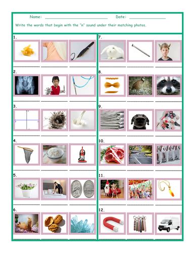 Phonics N Sound Photo Worksheet | Teaching Resources