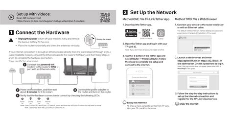 tp-link AX1800 Dual-Band Wi-Fi 6 Router Installation Guide