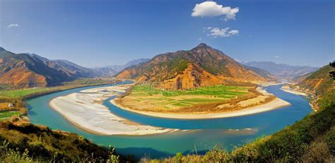 Cliff Walkway Yangtze River China Travel Scene Stock Photo Image Of