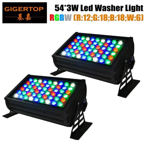 2pcs Lot 54x3W Led Wall Washer Light Free Shipping 200W RGBW Single