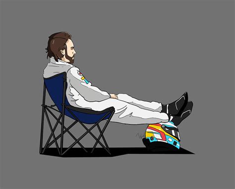 Formula 1 Fernando Alonso Deckchair Cutout Tapestry Textile By Megan