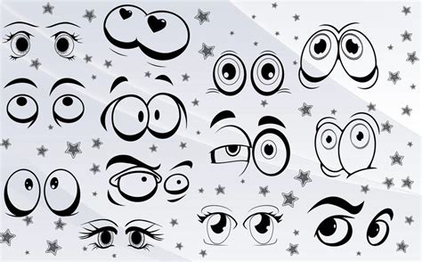 115 Cartoon Eyes, Eyes SVG Files, Eyes Svg, Cartoon Face SVG, Emotion ...