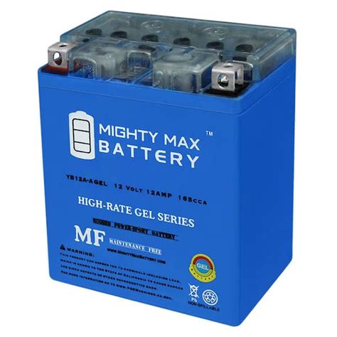 MIGHTY MAX BATTERY 12 Volt 12 Ah 165 CCA GEL Rechargeable Sealed Lead