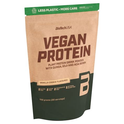 BioTechUSA Vegan Protein vaníliás sütemény italpor 500 g