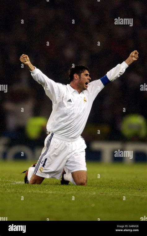 Real Madrids Fernando Hierro Celebrates Winning The European Cup Hi Res