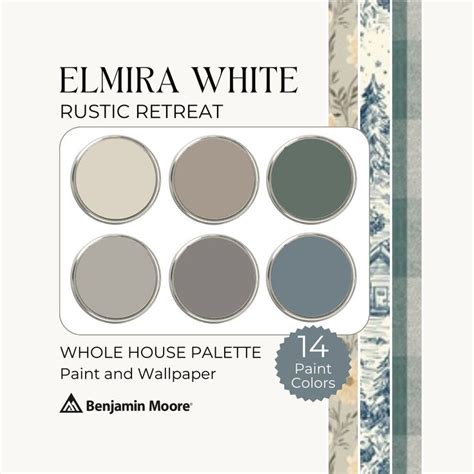 Benjamin Moore Elmira White Cabin Paint Colors Earthy Color Palette