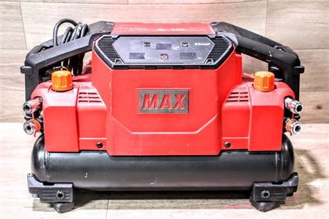 【やや傷や汚れあり】動作品maxマックス エアコンプレッサ Ak Hlhh1310e 高圧専用スーパーエアコンプレッサー 14m719の