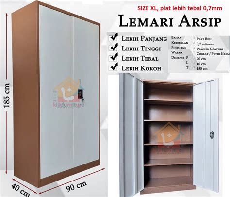 Size Jumbo Filing Cabinet Besi Lemari Arsip Full Plat Ak Lazada