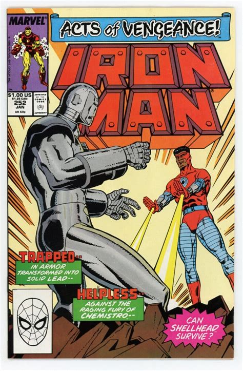 Iron Man 255 Vf 8 0 Marvel 1990 Copper Age Crimson Dynamo Bambi Comic