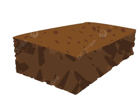 Brownie Illustration Shadow Brown Block Vector Shadow Brown Block