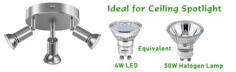 Rottyi Gu10 Led Bulbs 8 Pack Daylight White 6500k 50w Halogen Spotlight Equivalent 4w 400lm