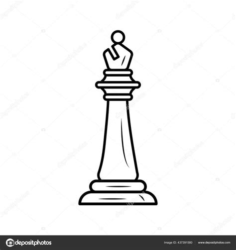 Bishop Chess Piece Line Style Icon Stock Vector By ©jemastock 437391580