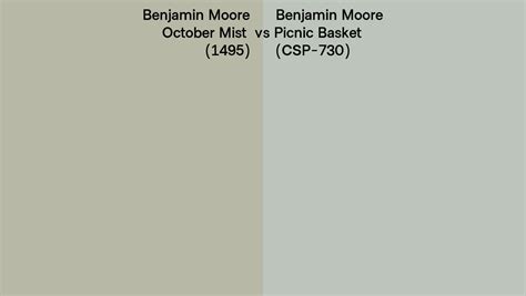 Benjamin Moore October Mist Vs Picnic Basket Side By Side Comparison