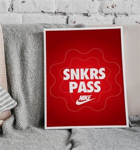 Nike Sneakerhead Hypebeast Poster Snkrs Pass Wall Art Digital By