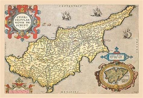 Map of the Island of Cyprus by Abraham Ortelius - High Quality Prints ...