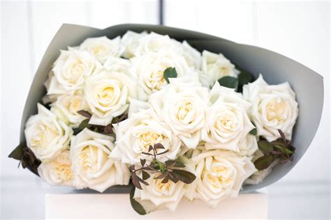 White Rose Bouquet - Wild Lotus Florist Sydney