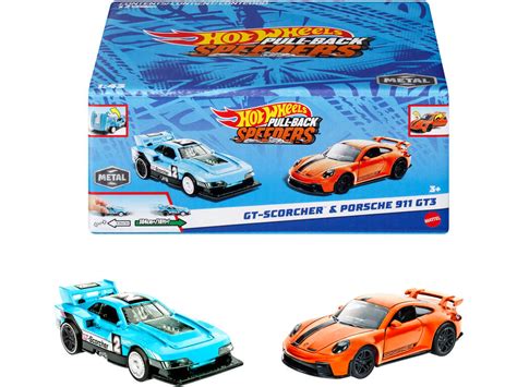 Hot Wheels Pack Carros De Corrida Pull Back Speeders Mattel HPR Juguetilandia
