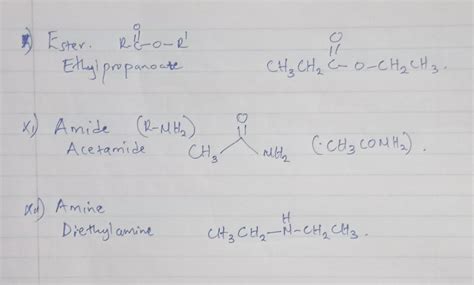 Solved For Each Name Of The Following Functional Groups Write Down A Course Hero