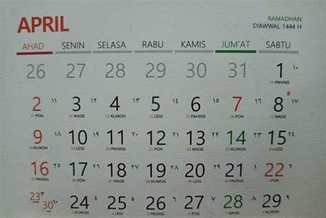 Daftar Hari Libur Nasional Dan Cuti Bersama April 2023 Cek Di Sini