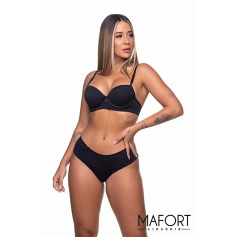 Kit Conjunto Lingerie Suti Refor Ado Calcinha Cintura Alta Moda