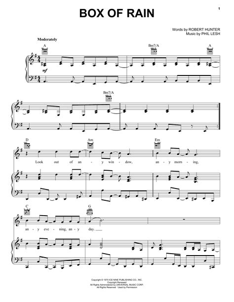 Box Of Rain | Sheet Music Direct