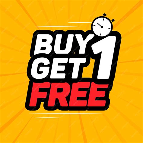 Premium Vector Buy 1 Get 1 Free Sale Tag Banner Design Template