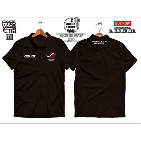 Jual Poloshirt Kaos Polo Asus Rog Republic Of Gamers Murah Edisi Limit