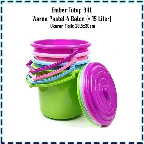 Jual RML1118N1 Ember Tutup BHL Warna Pastel 4G 15 Liter Shopee