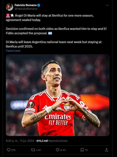 En Europa Aseguran Que Ángel Di María Definió En Qué Equipo Jugará