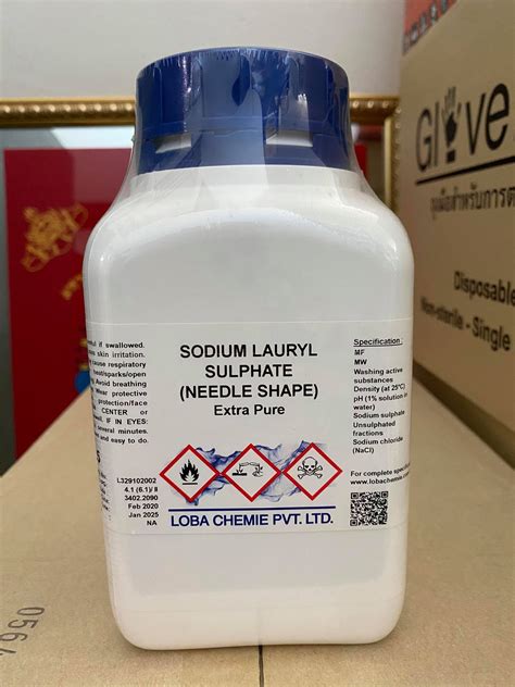 Sodium dodecyl sulfate Lab grade 500 กรม ขวด ยหอ Loba india