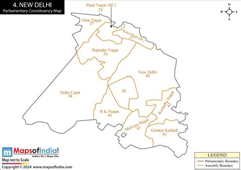 New Delhi Election Result 2024 - Parliamentary Constituency Map and ...