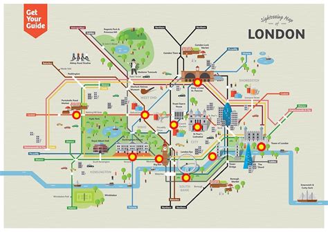 London Attraction Map Breathe My World