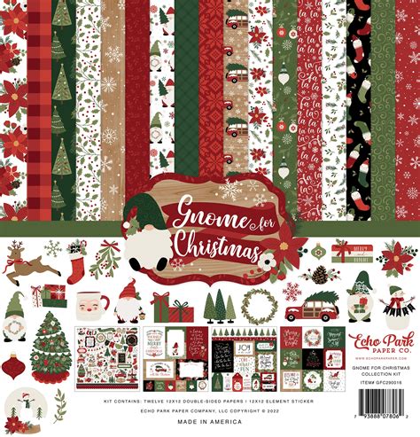 Echo Park Collection Kit 12x12 Gnome For Christmas 793888078062