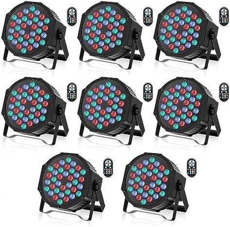 Leleght Pcs Led Par Can Stage Lights W Rgb Party Light Stage