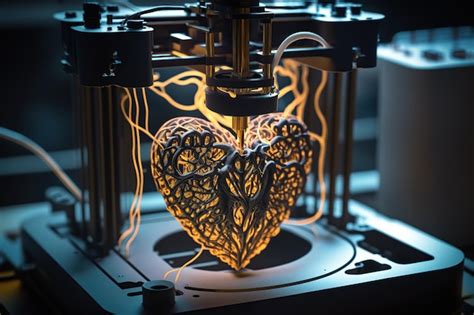 Premium Photo Creating Artificial Heart Medical D Printing Of Heart