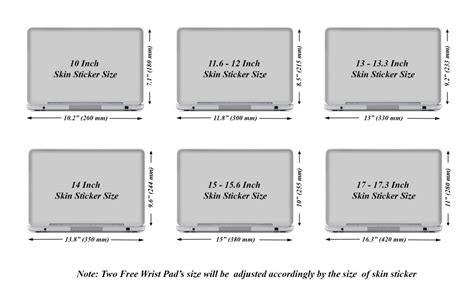 Sticker Sizes Chart | amulette