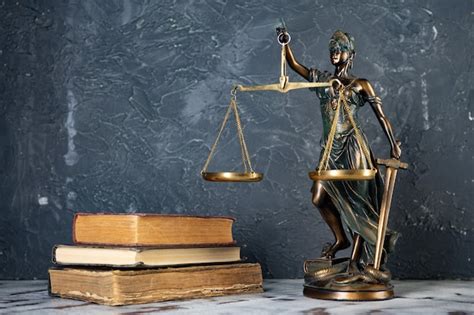 Escalas De La Justicia Lady Justice Concepto De Biblioteca De Derecho