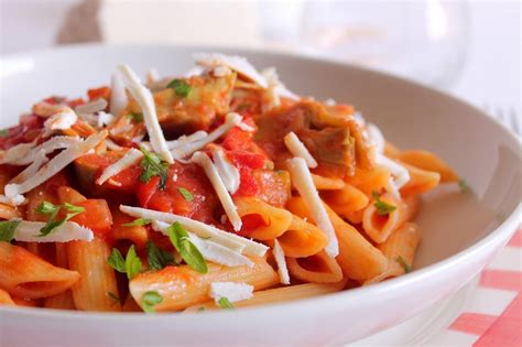 Penne Rigate Con Carciofi Peperoni E Ricotta Salata Fidelity Cucina