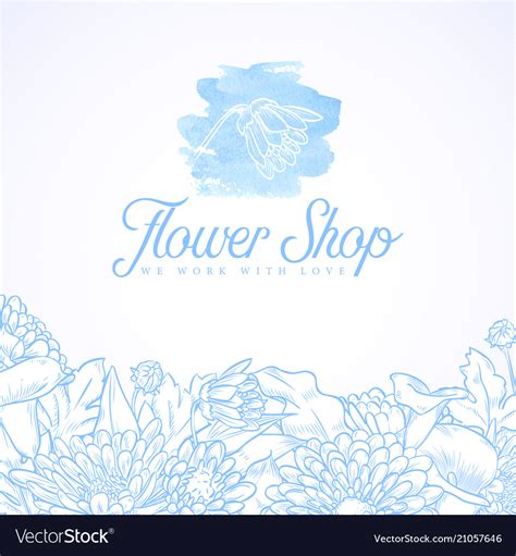 Flower shop logo Royalty Free Vector Image - VectorStock