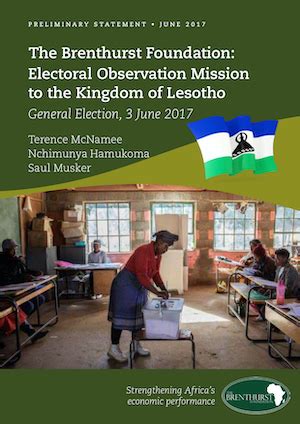 The Lesotho Elections A Preliminary Statement The Brenthurst Foundation