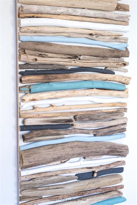 DIY Coastal Decor Painted Driftwood Wall Art Drift Wood Craft