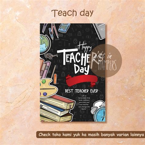 Jual Kartu Ucapan Hari Guru Happy Teachers Day Greeting Card Aesthetic Shopee Indonesia