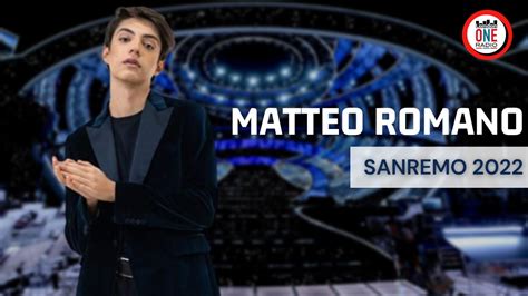 Sanremo 2022 Matteo Romano YouTube