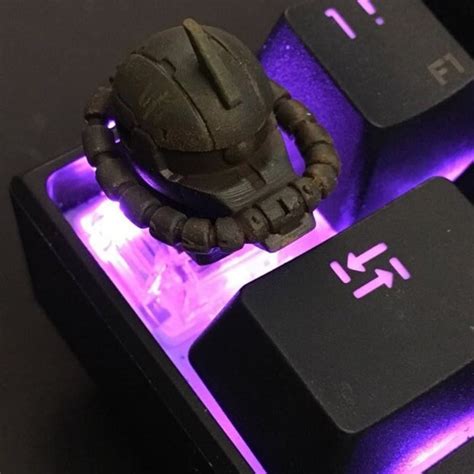 Gundam Zaku II Char Artisan Keycap Gundam Keycaps Custom Etsy