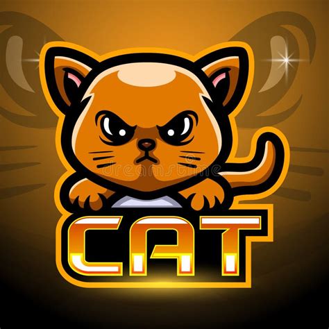 Cat Esport Logo Mascot Design Stock Vector Illustration Of Aggressive