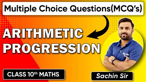 Arithmetic Progression Class 10 Mcqs Check These Out Before Your Exams Class 10 Maths Youtube